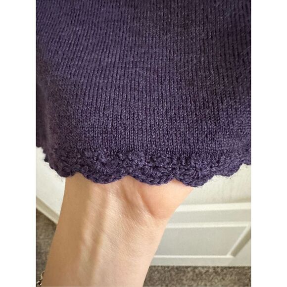 i.e. wool acrylic purple sweater sz L - Picture 6 of 6